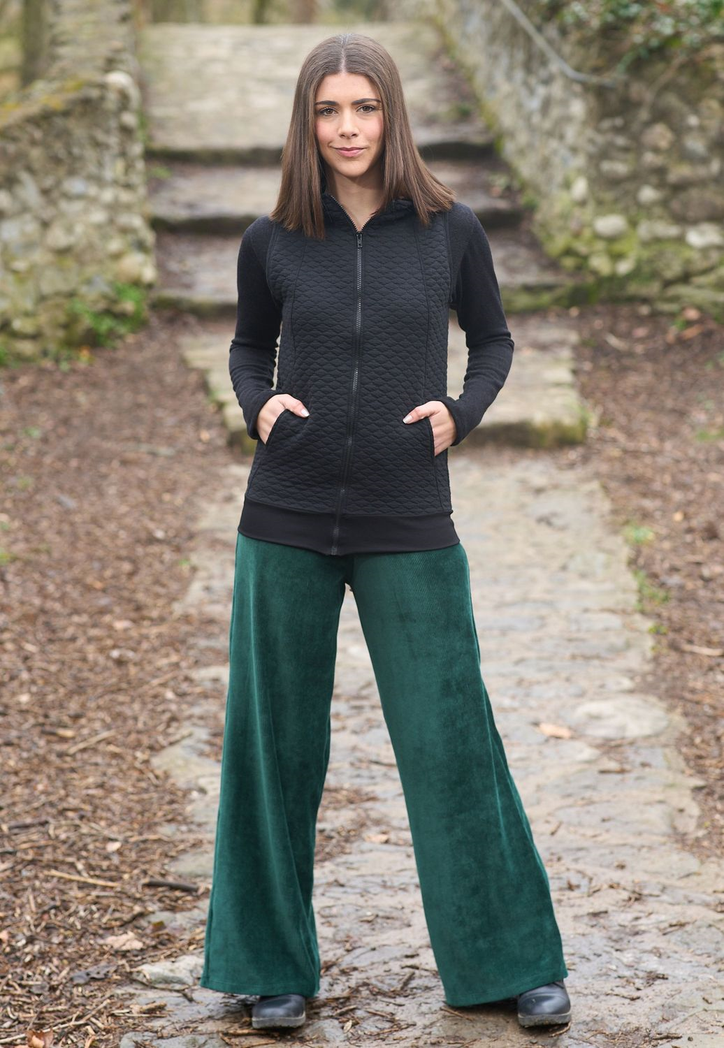 pantalo pana verde esmeralda