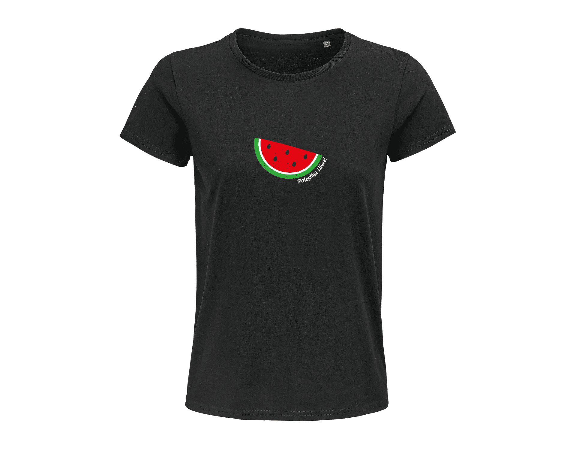 camisetas sindria palestina camiseta entallada palestina libre frontal