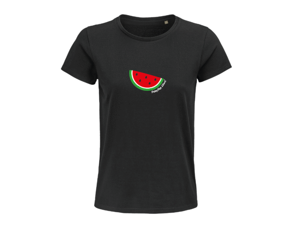 camisetas sindria palestina camiseta entallada palestina libre frontal