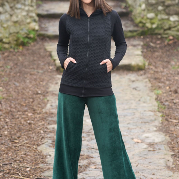 pantalo pana verd esmeralda